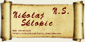 Nikolaj Sklopić vizit kartica